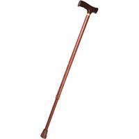 Wandelstok aluminium mahonie - thumbnail