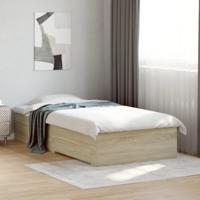 Bedframe met lades bewerkt hout sonoma eikenkleurig 90x200 cm - thumbnail