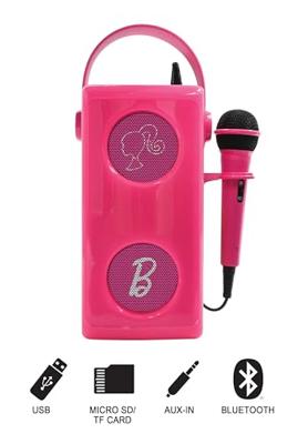 Krachtige Barbie oplichtende Bluetooth-luidspreker met microfoon Krachtige Barbie oplichtende Bluetooth-luidspreker met microfoon