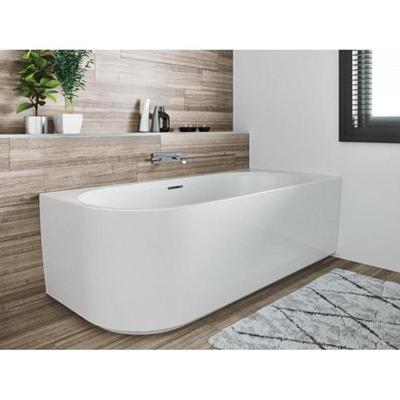 Ligbad Halfvrijstaand Riho Desire Corner Links 184x84x60 Acryl Mat Wit Incl. Sifon & Pootset