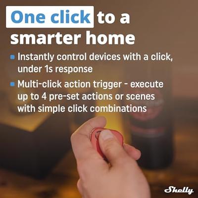 Shelly Shelly BLU Button 1 Red Afstandsbediening, Toets Bluetooth, WiFi