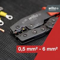 Wiha 45957 Krimptang Geïsoleerde kabelschoenen, Contacten 0.5 tot 6 mm² - thumbnail