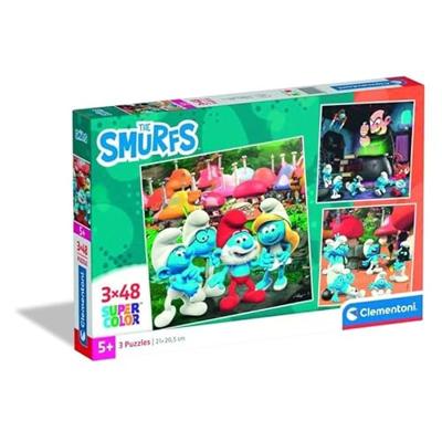 Clementoni legpuzzel square smurfs, 3x48st.