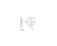 ESJOT Sprocket 520 14z standard - thumbnail