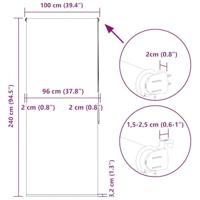 VidaXL Doucherolgordijn 100x240 cm stofbreedte 96 cm - thumbnail
