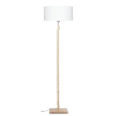 Good&Mojo Vloerlamp 'Fuji' Bamboe en Eco linnen, kleur Wit