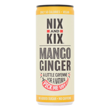 Nix & Kix Mango ginger blikje 250 Milliliter Nix & Kix Mango ginger blikje 250 Milliliter