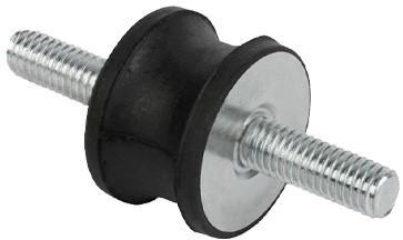 Cilindrische Trillingsdemper Type A/F 50 x 30 - 55 Shore M10x28