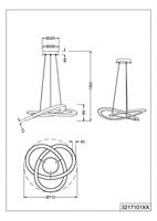 Trio Design hanglampOakland Ø 71cm nikkel - 321710107 - thumbnail