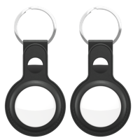 KeyBudz AirTag sleutelhanger 2 pak - Black - thumbnail