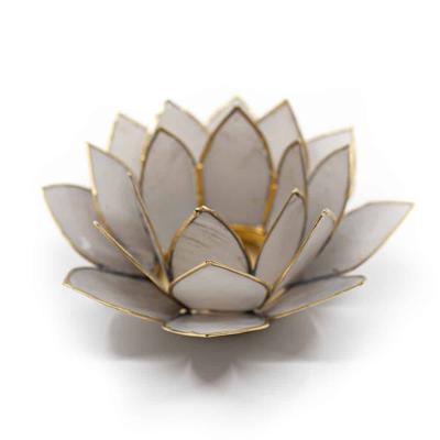 Lotus Sfeerlicht Grijs Goudrand