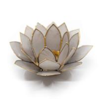 Lotus Sfeerlicht Grijs Goudrand - thumbnail