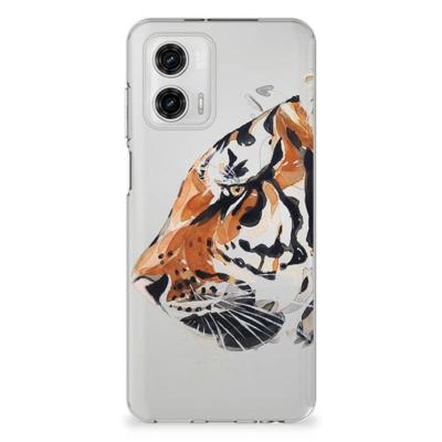 Smartphone hoesje Motorola Moto G73 Watercolor Tiger Smartphone hoesje Motorola Moto G73 Watercolor Tiger