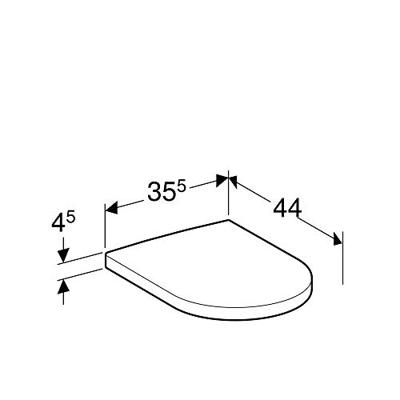 Geberit Renova Closetzitting 35,5x44 cm Wit Geberit Renova Closetzitting 35,5x44 cm Wit