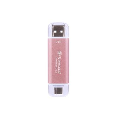 Transcend ts1tesd310p esd310p external ssd, 1 tb, usb 10gbps, type c/a, 1050/ 950 mb/s, pink