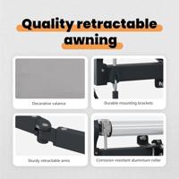 VidaXL Inklapbaar zonnescherm lichtgrijs 400 × 300 cm - thumbnail