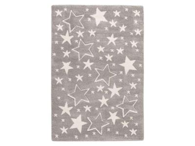 KAYOOM Kinder vloerkleed (Grijs/sterren, 120cm x 170cm)