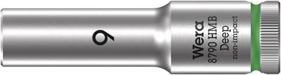 Wera 8790 HMB Deep Hand- en Machinedop met 3/8"-aandrijving, 9 x 64 mm - 05004531001 Wera 8790 HMB Deep Hand- en Machinedop met 3/8"-aandrijving, 9 x 64 mm - 05004531001