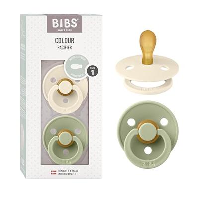 Set van 2 BIBS Colour-fopspenen, maat 1 van 0 tot 6 maanden beige