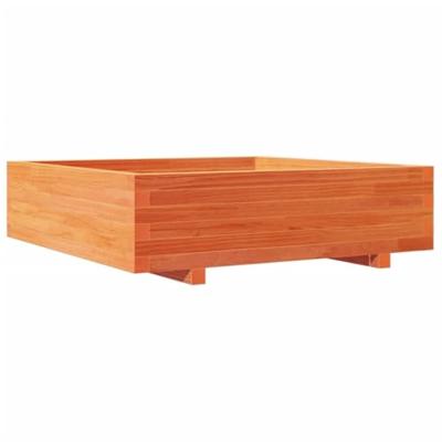 VidaXL Plantenbak 90x90x26,5 cm massief grenenhout wasbruin