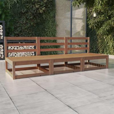 Tuinbank 3-zits massief grenenhout honingbruin Tuinbank 3-zits massief grenenhout honingbruin