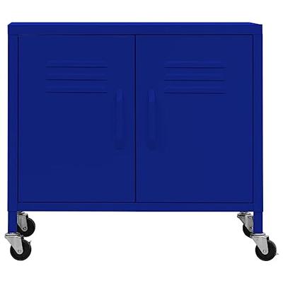 Opbergkast 60x35x56 cm staal marineblauw - thumbnail