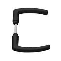 Deurkruk - 125mm - ergonomisch - zwart - thumbnail