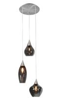 Highlight Hanglamp Cambio 3 lichts Ø 30 cm mat chroom - thumbnail