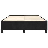Bedframe zonder matras 140x200 cm fluweel zwart - thumbnail