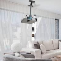 Manhattan 424851 Beamer-plafondbeugel Kantelbaar, Draaibaar Afstand vloer-plafond (max.): 77 cm Zilver - thumbnail