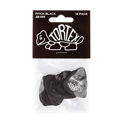 Dunlop Tortex Pitch Black Standard 0.88mm 12-pack plectrumset zwart