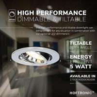 Set van 6 Maya LED inbouwspots - 4 Watt 345 lumen - 2700K Warm wit - GU10 - Dimbaar - Rond - Kantelbaar - IP20 voor binnen - Chroom - thumbnail