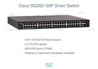 CISCO SG250-50P 50-poort Gigabit PoE Smart Switch - thumbnail