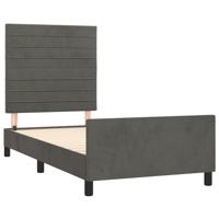 Bedframe zonder matras 80x200 cm fluweel donkergrijs - thumbnail