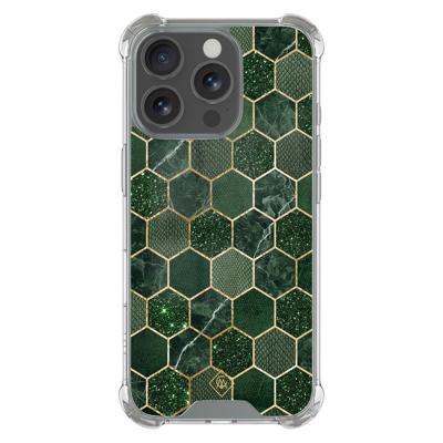 iPhone 16 Pro Max shockproof hoesje - Kubus groen