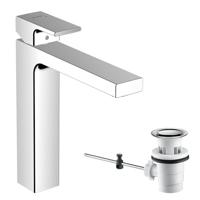 Hansgrohe Wastafelmengkraan Vernis Shape Eengreeps 230 Zinc Met Trekwaste Chroom - thumbnail