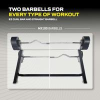 Tunturi MX Select MX100 Verstelbare halterstang en EZ Curl Bar met standaard 45,5 kg - thumbnail