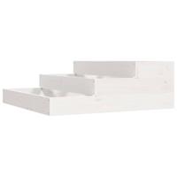 VidaXL Plantenbak 78x78x27 cm massief grenenhout wit - thumbnail