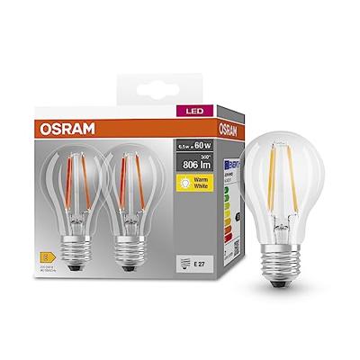 OSRAM HOMELIGHTING 4099854064098 LED-lamp Energielabel E (A - G) E27 Ballon 7 W = 60 W Warmwit (Ø x h) 60 mm x 60 mm 2 stuk(s)