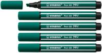 Viltstift stabilo pen 68/53 max turquoisegroen | 5 stuks - thumbnail