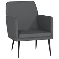 Fauteuil 61x78x80 cm kunstleer grijs - thumbnail