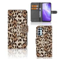 OPPO Find X3 Lite | Telefoonhoesje | Met pasjeshouder | Leopard - thumbnail