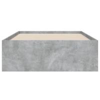 Bedframe met lades bewerkt hout betongrijs 90x200 cm - thumbnail