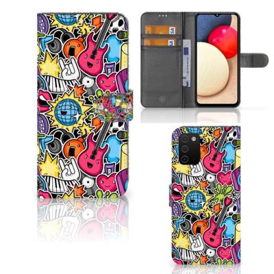 Samsung Galaxy A03s | Wallet Case | met Pasjes | Punk Rock Samsung Galaxy A03s | Wallet Case | met Pasjes | Punk Rock