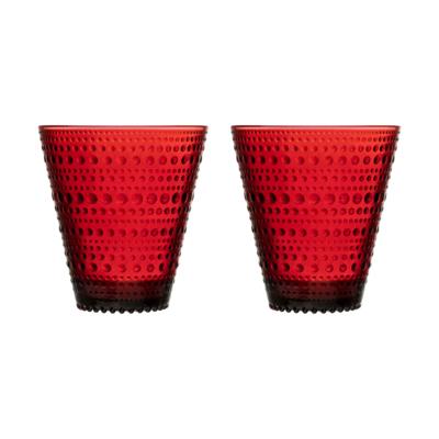 Iittala Kastehelmi Glas 30 cl, per 2 Cranberry