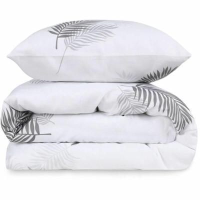 Beddengoedset - 1 dekbedovertrek 220 x 240 cm + 2 kussenslopen 60 x 60 cm - 65% katoen, 35% polyester - Grijs - thumbnail