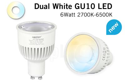Slimme GU10 Ledspot Dual White 6 Watt - MiBoxer Slimme GU10 Ledspot Dual White 6 Watt - MiBoxer