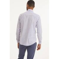 POLO Ralph Lauren geruit slim fit overhemd lichtroze/wit/blauw - thumbnail