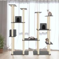 VidaXL Kattenmeubel met sisal krabpalen 174 cm donkergrijs - thumbnail
