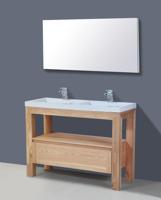 Badkamermeubelset Sanilux Robusta Senza 120x47x85 cm Massief Eikenhout - thumbnail